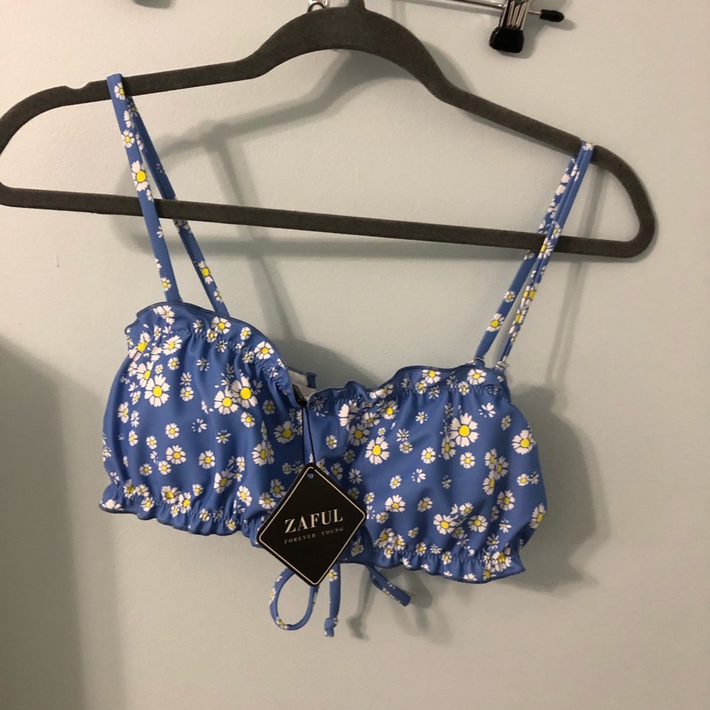 Floral bathing suit bandeau